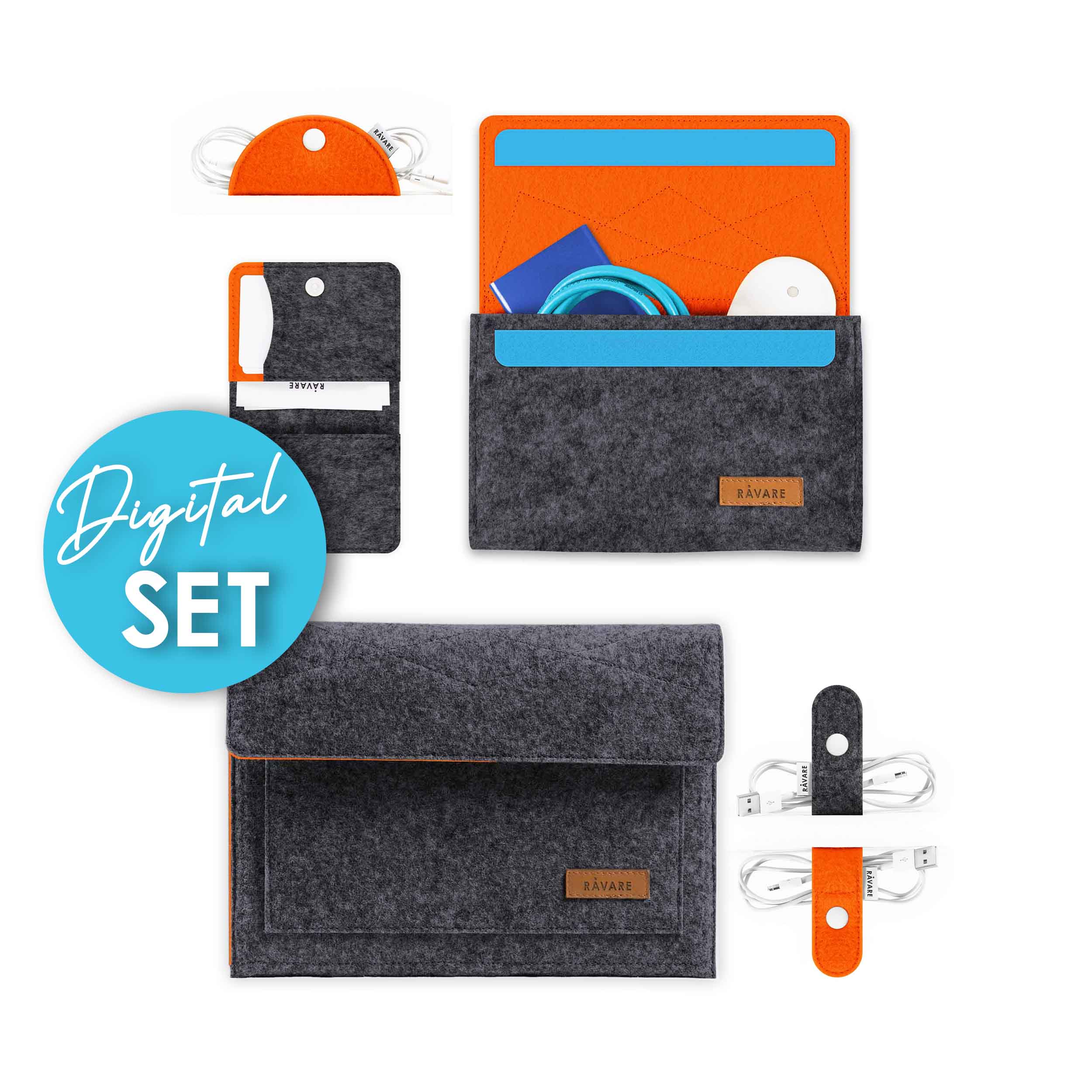 Produktset DIGITAL dunkelgrau-orange – Bild 1